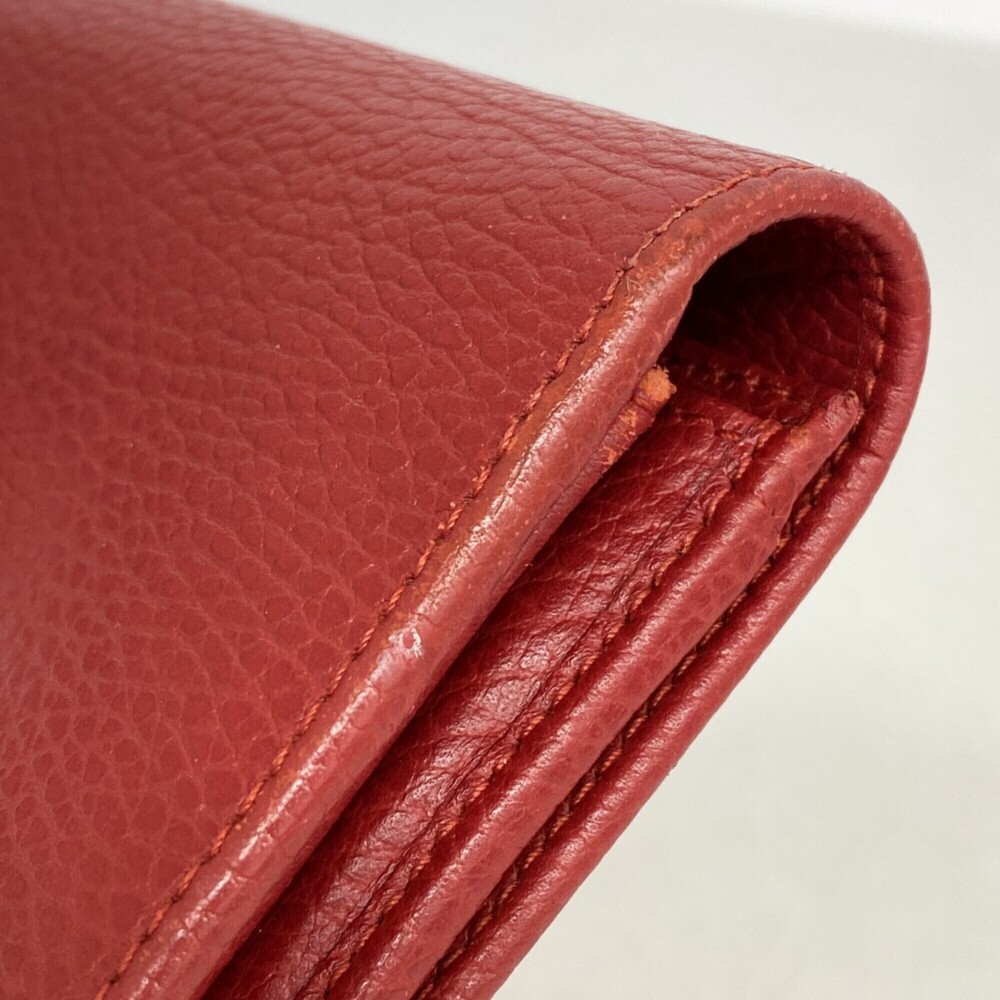 Gucci GG Marmont Leather Long Wallet 456116 Red Women's - Picture 6 of 10
